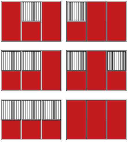 FCP Stall Wall Panel Example Combinations