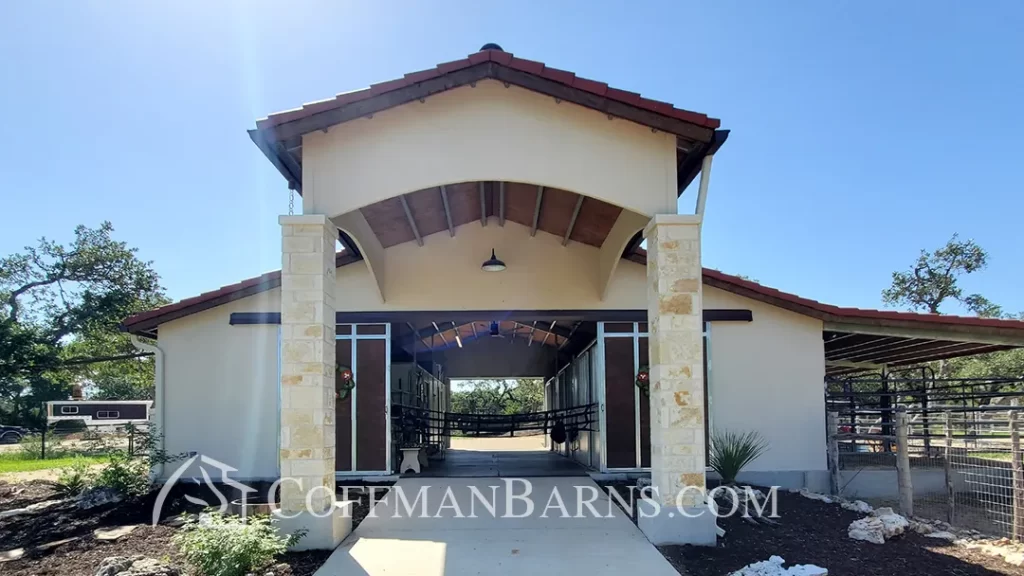 Custom Stucco Texas Barn