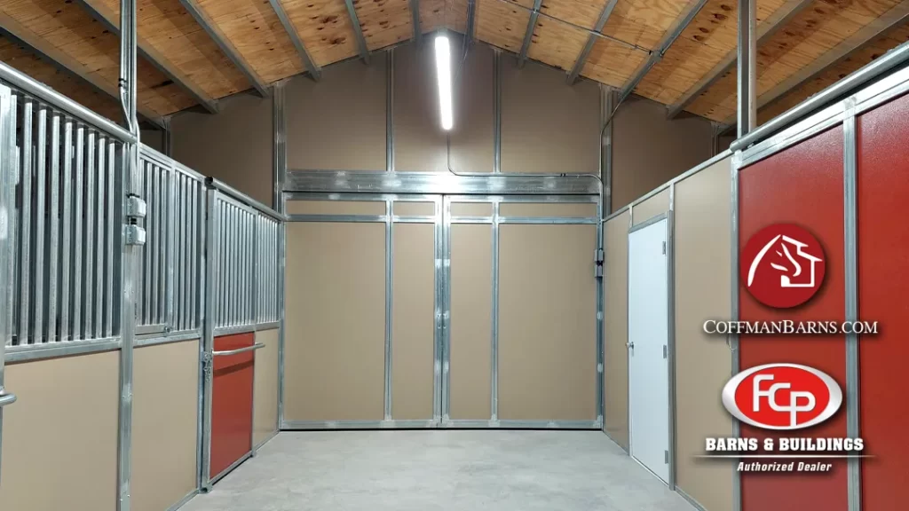 FCP Santa Fe Barn Builders Barn Kit Interior Image