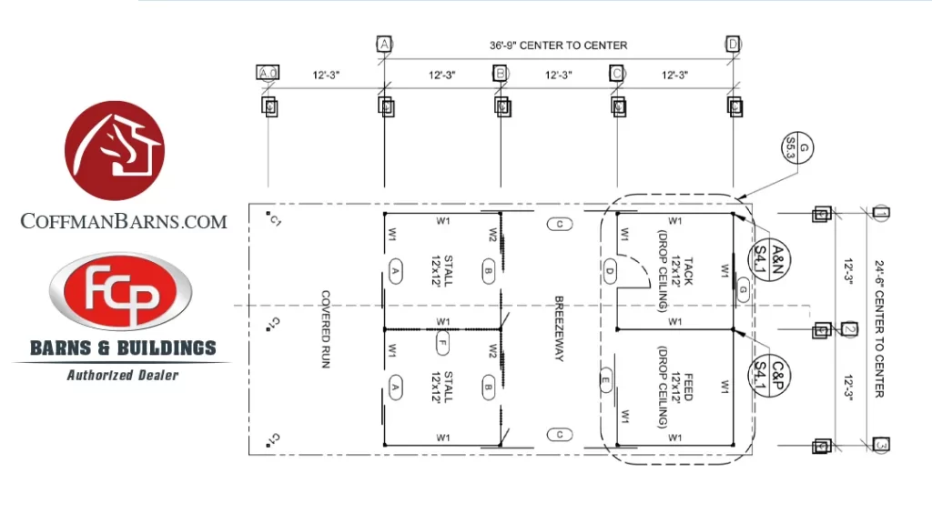 FCP Santa Fe Barn Builders Barn Kit Floor Plans Image