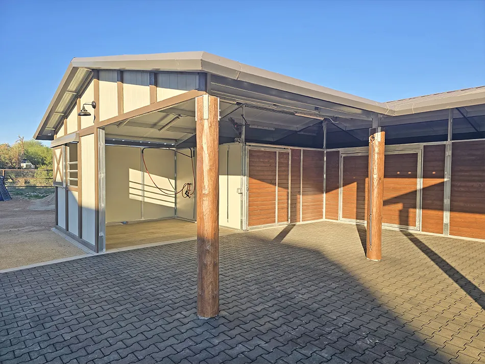 Custom FCP Shedrow Barn in Scottsdale, AZ