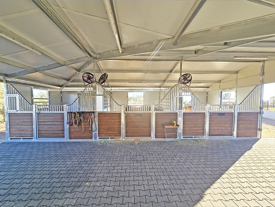 Custom FCP Shedrow Barn in Scottsdale, AZ