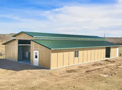 FCP Custom Hybrid Workshop Barn Built by Dealer Coffman Barns
