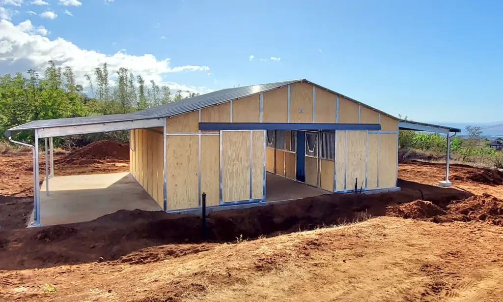 FCP Wood Sided Steel Barns Project Image Gable