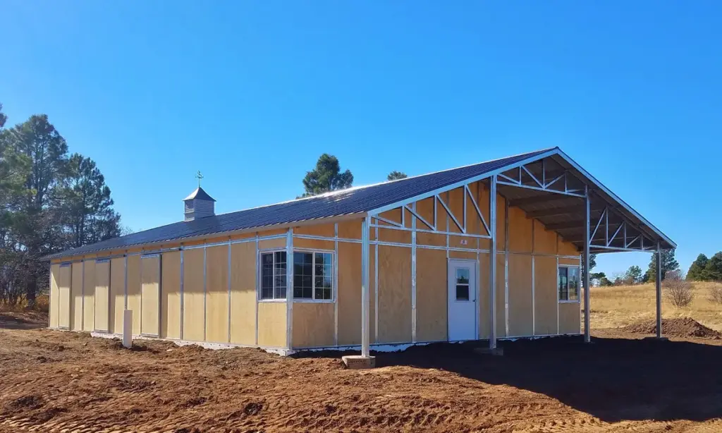 FCP Wood Sided Steel Barns Project Image Gable
