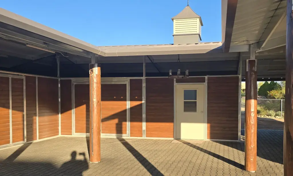 FCP Wood Sided Steel Barns Project Image Shedrow
