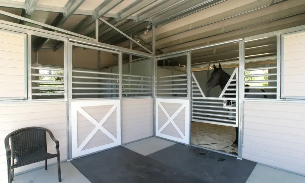 FCP Wood Sided Steel Barns Project Image Stall Fronts