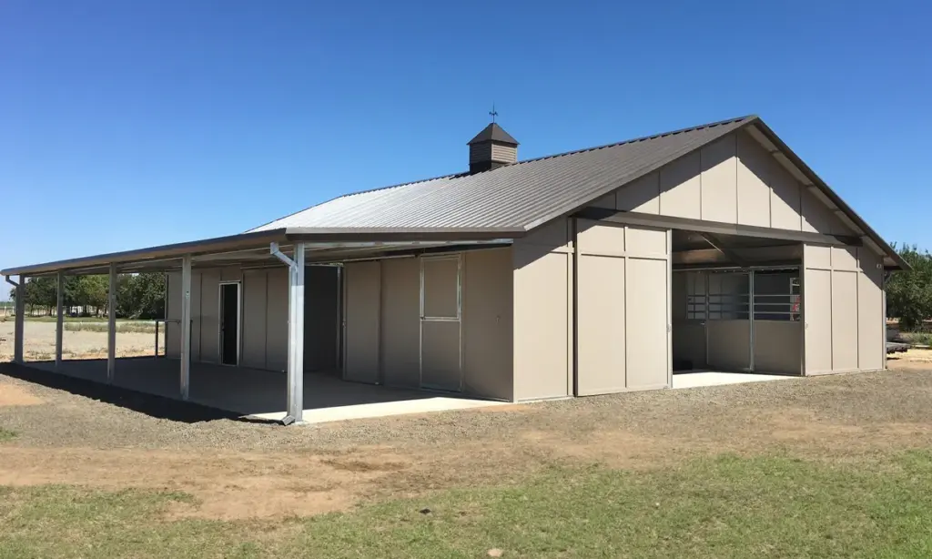 FCP Metal Barns for Horses - Article Project Image a custom Gable barn